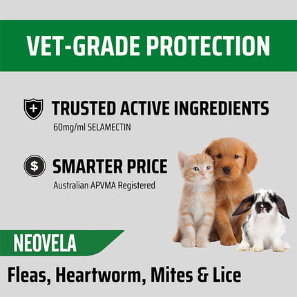 NEOVELA for Puppies, Kittens & Rabbits (Up to 2.5kg) 4 Pack