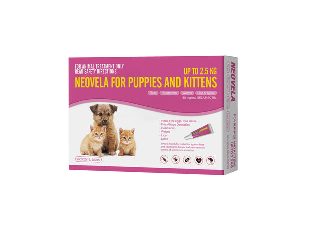 NEOVELA for Puppies, Kittens & Rabbits (Up to 2.5kg) 4 Pack