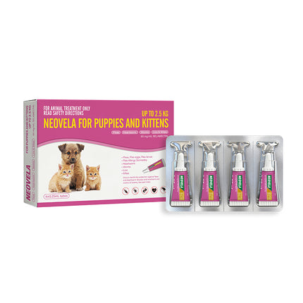 NEOVELA for Puppies, Kittens & Rabbits (Up to 2.5kg) 4 Pack
