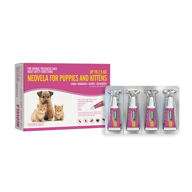 NEOVELA for Puppies, Kittens & Rabbits (Up to 2.5kg) 4 Pack