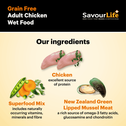 SavourLife Grain Free Adult Chicken 375g
