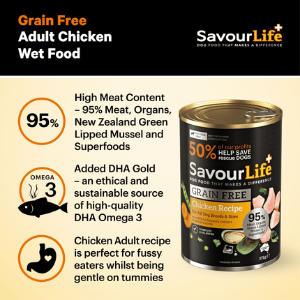 SavourLife Grain Free Adult Chicken 375g