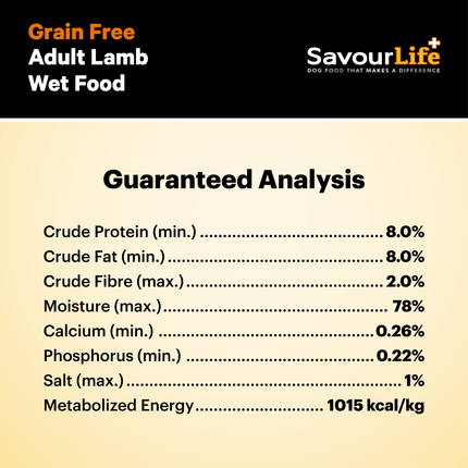SavourLife Grain Free Adult Lamb 375g