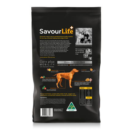 SavourLife Grain Free Care Plus Adult Mobility Chicken Dry Dog Food 10kg
