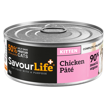 SavourLife Grain Free Kitten Chicken Wet Cat Food 85g x 12pk