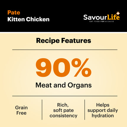 SavourLife Grain Free Kitten Chicken Wet Cat Food 85g x 12pk