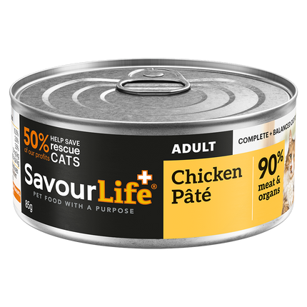 SavourLife Grain Free Adult Chicken Wet Cat Food 85g x 12pk