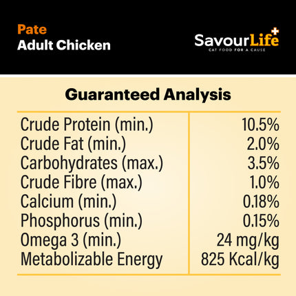 SavourLife Grain Free Adult Chicken Wet Cat Food 85g x 12pk