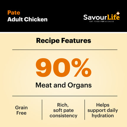 SavourLife Grain Free Adult Chicken Wet Cat Food 85g x 12pk