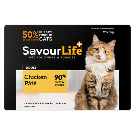 SavourLife Grain Free Adult Chicken Wet Cat Food 85g x 12pk
