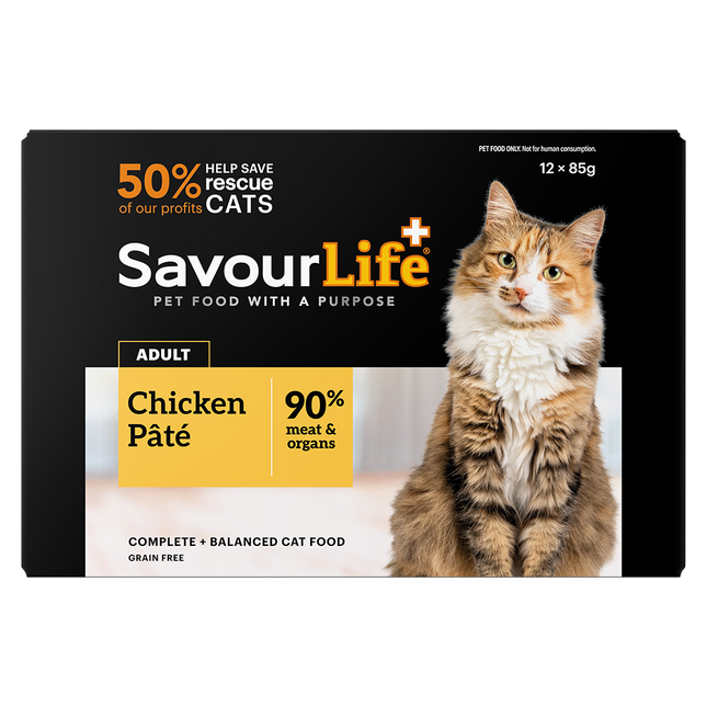 SavourLife Grain Free Adult Chicken Wet Cat Food 85g x 12pk