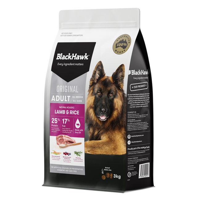 Black Hawk - Lamb & Rice Adult Dog Dry Food (3kg)