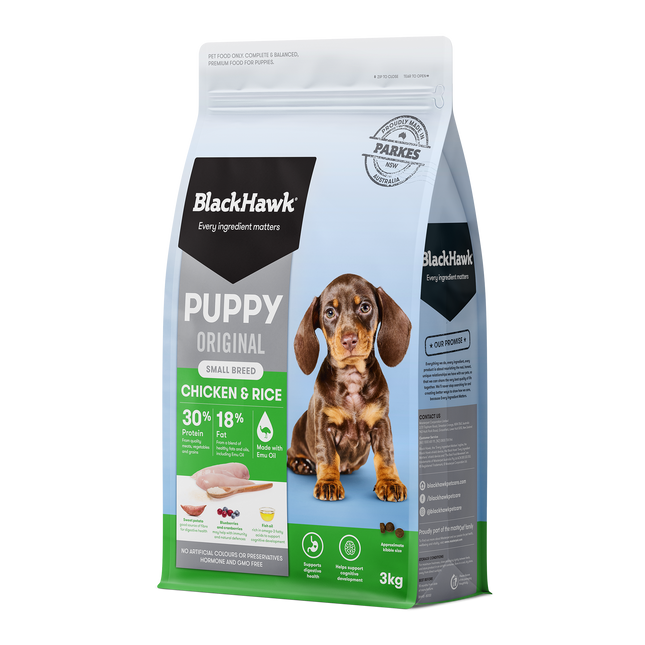 Black Hawk - Chicken & Rice Small Breed Puppy Dry Food (3kg)