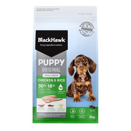 Black Hawk - Chicken & Rice Small Breed Puppy Dry Food (3kg)