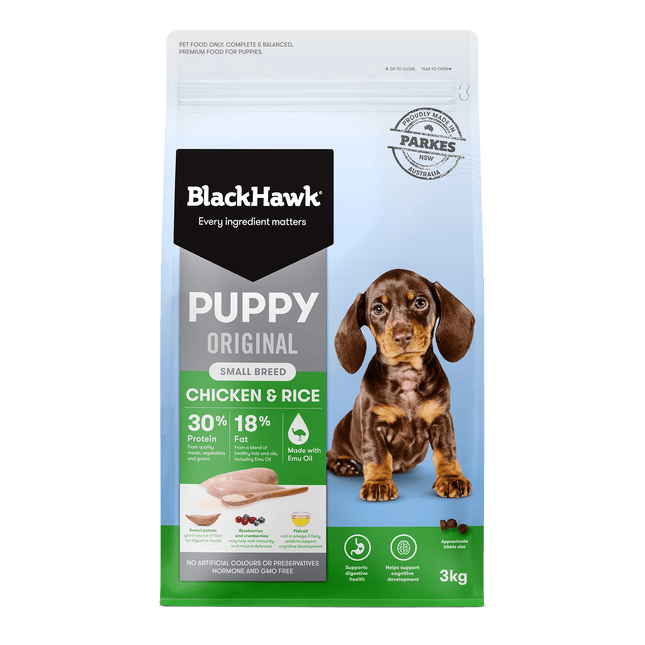Black Hawk - Chicken & Rice Small Breed Puppy Dry Food (3kg)