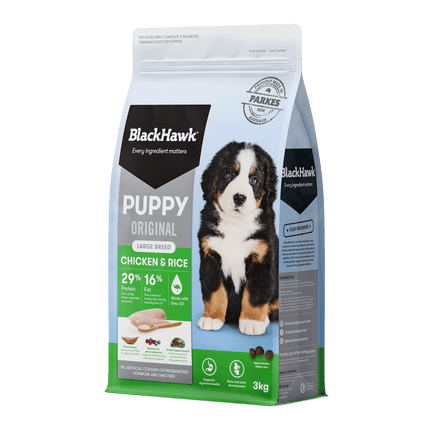 Black Hawk - Chicken & Rice Large Breed Puppy Dry Food (3kg)