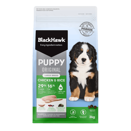 Black Hawk - Chicken & Rice Large Breed Puppy Dry Food (3kg)