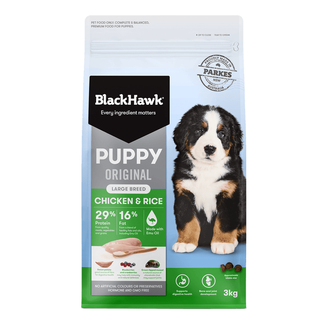 Black Hawk - Chicken & Rice Large Breed Puppy Dry Food (3kg)
