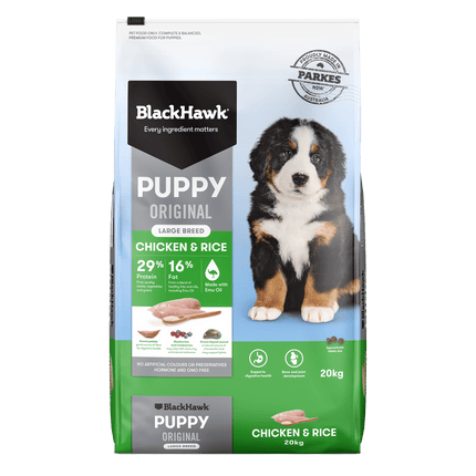 Black Hawk - Chicken & Rice Large Breed Puppy Dry Food (20kg)