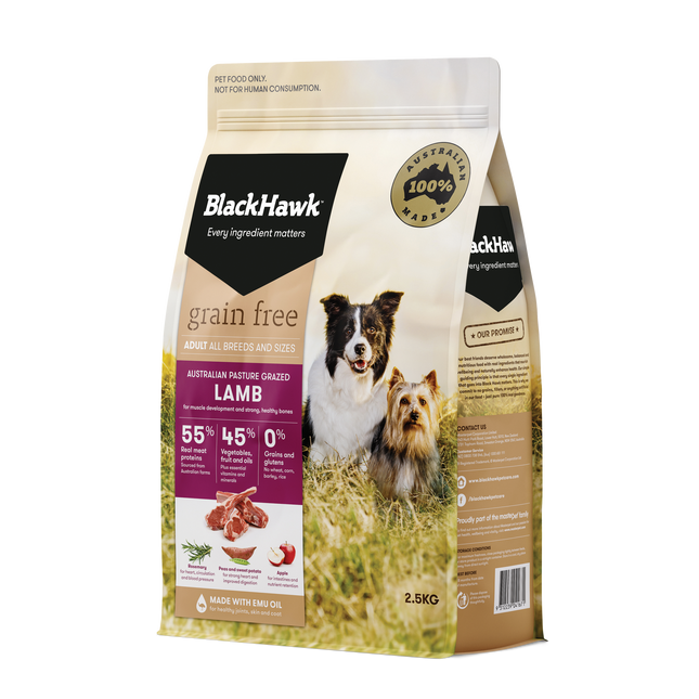 Black Hawk - Grain Free Lamb Dog Dry Food (2.5kg)