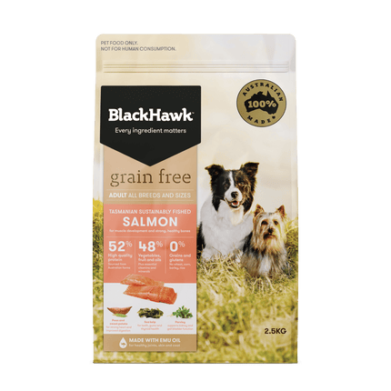 Black Hawk - Grain Free Salmon Dog Dry Food (2.5kg)