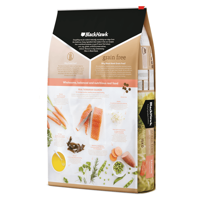 Black Hawk - Grain Free Salmon Dog Dry Food (15kg)