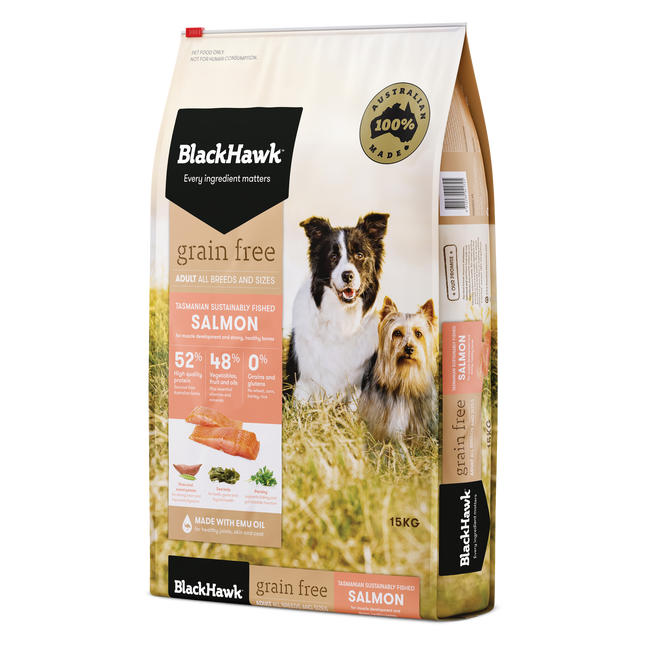 Black Hawk - Grain Free Salmon Dog Dry Food (15kg)