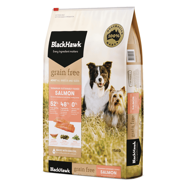 Black Hawk - Grain Free Salmon Dog Dry Food (15kg)
