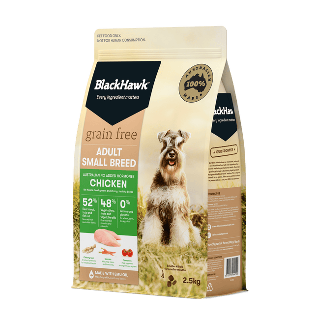 Black Hawk - Grain Free Chicken Small Breed Dog Dry Food (2.5kg)