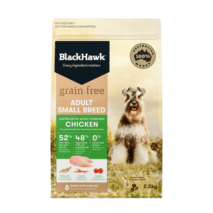 Black Hawk - Grain Free Chicken Small Breed Dog Dry Food (2.5kg)