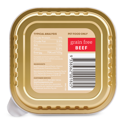Black Hawk - Grain Free Beef Dog Wet Food (100g)