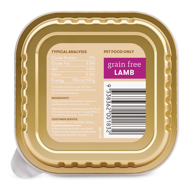 Black Hawk - Grain Free Lamb Dog Wet Food (100g)