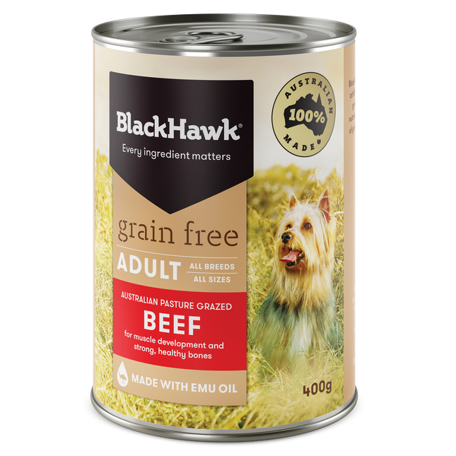Black Hawk - Grain Free Beef Dog Wet Food (400g)