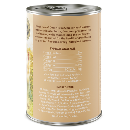 Black Hawk - Grain Free Chicken Dog Wet Food (400g)