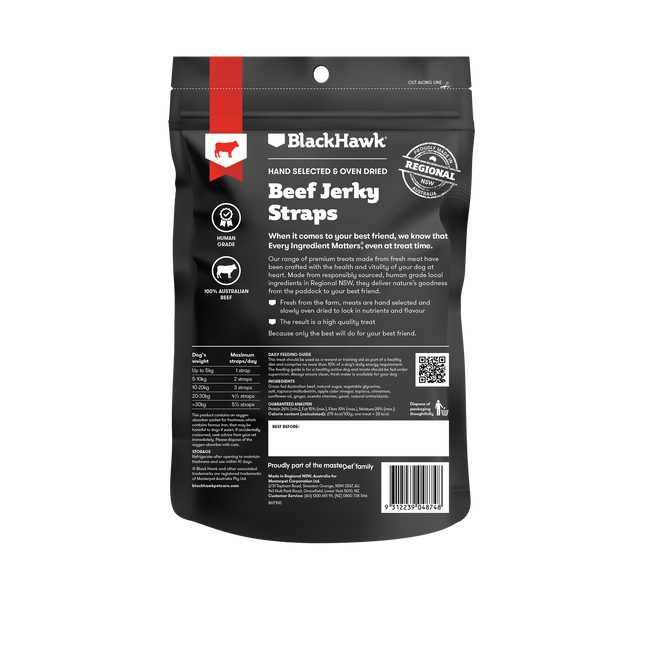 Black Hawk - Beef Straps Dog Treats (100g)