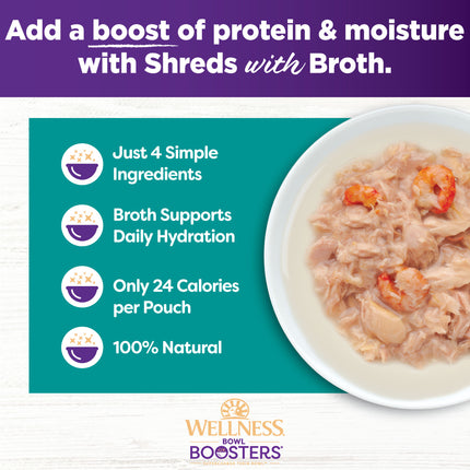 Wellness Bowl Boosters Tuna & Shrimp in Broth 12x50g