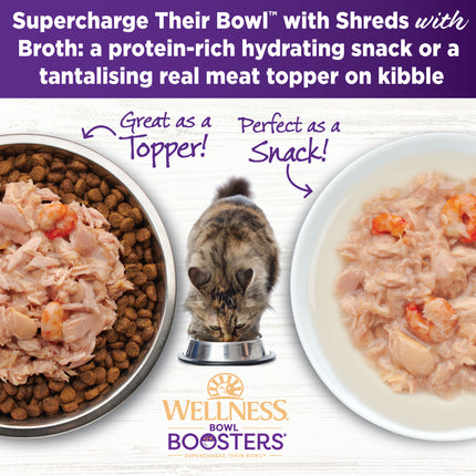 Wellness Bowl Boosters Tuna & Shrimp in Broth 12x50g