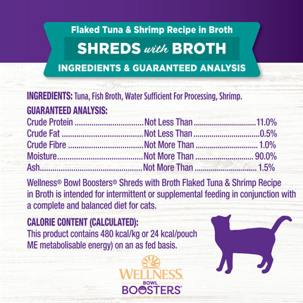 Wellness Bowl Boosters Tuna & Shrimp in Broth 12x50g