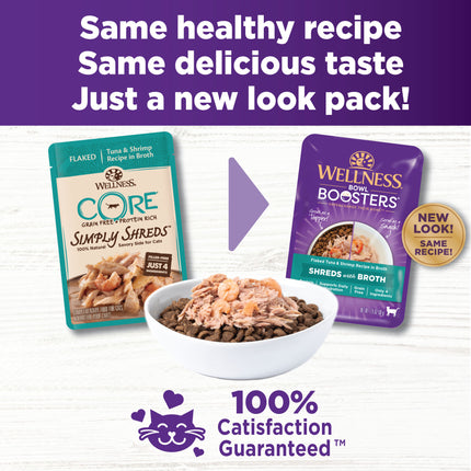 Wellness Bowl Boosters Tuna & Shrimp in Broth 12x50g
