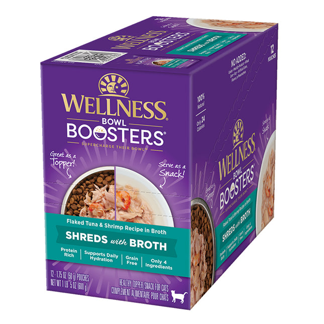 Wellness Bowl Boosters Tuna & Shrimp in Broth 12x50g