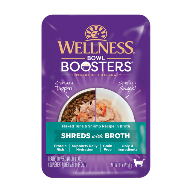 Wellness Bowl Boosters Tuna & Shrimp in Broth 12x50g