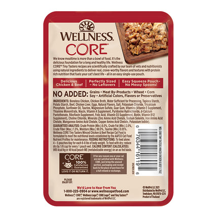 Wellness CORE Tiny Tasters Chicken & Beef in Gravy 12x50g