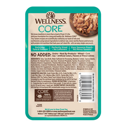 Wellness CORE Tiny Tasters Flaked Tuna & Salmon Broth 12x50g