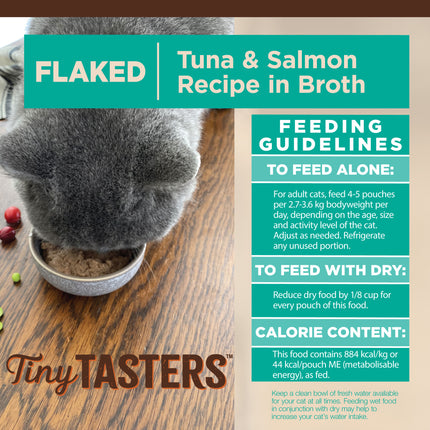 Wellness CORE Tiny Tasters Flaked Tuna & Salmon Broth 12x50g