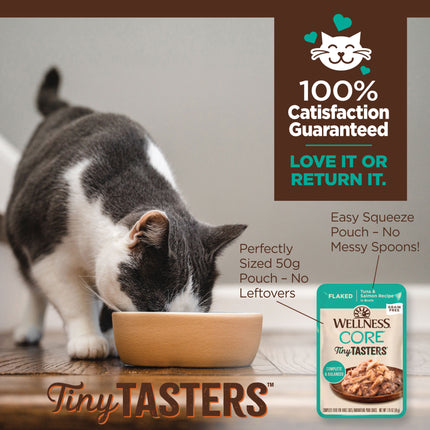Wellness CORE Tiny Tasters Flaked Tuna & Salmon Broth 12x50g