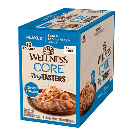 Wellness CORE Tiny Tasters Flaked Tuna & Shrimp Broth 12x50g