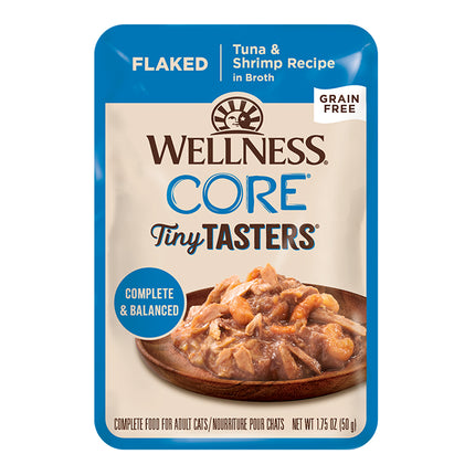 Wellness CORE Tiny Tasters Flaked Tuna & Shrimp Broth 12x50g