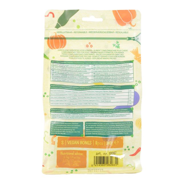 Garden Bites Vegan Bones 11cm Small Pouch - 8pk