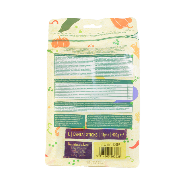 Garden Bites Dental Sticks 16cm Large Pouch - 14pk