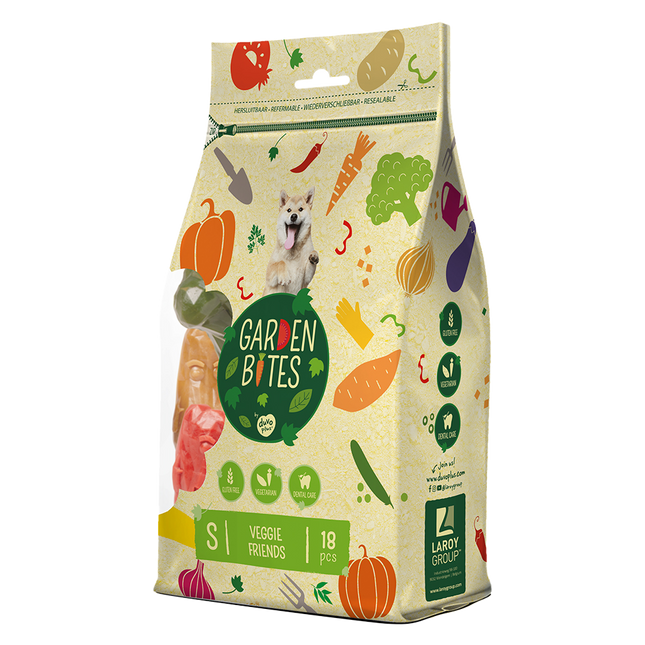 Garden Bites Veggie Friends 6cm Small Pouch - 18pk